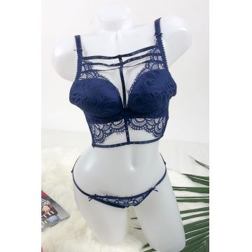 Set lenjerie intima - chilot si sutien - V3 Albastru | RoseGirl