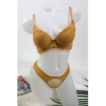 Set lenjerie intima - chilot si sutien - V36 Galben | RoseGirl