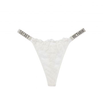 Shine strap lace thong panty m