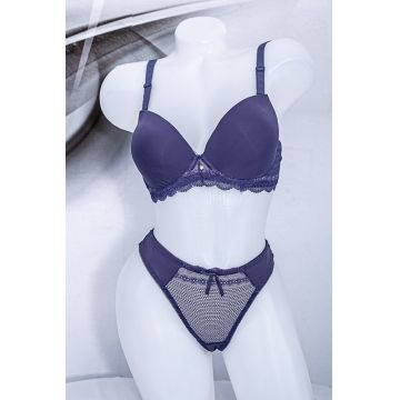 Set lenjerie intima - chilot si sutien - T7056 Mov | RoseGirl