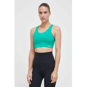 Casall sutien sport Crossback culoarea verde, neted