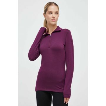 Icebreaker longsleeve funcțional 260 Tech culoarea violet