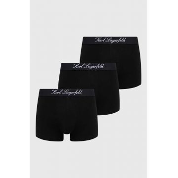 Karl Lagerfeld boxeri 3-pack barbati, culoarea negru