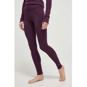 Smartwool jambiere funcționale Classic Thermal Merino culoarea violet