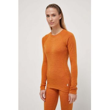 Smartwool longsleeve funcțional Classic Thermal Merino culoarea portocaliu