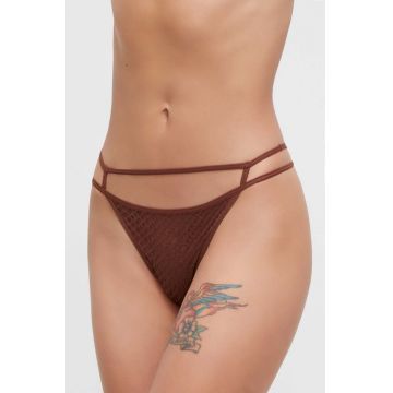 BOSS tanga culoarea maro, transparent 50510007