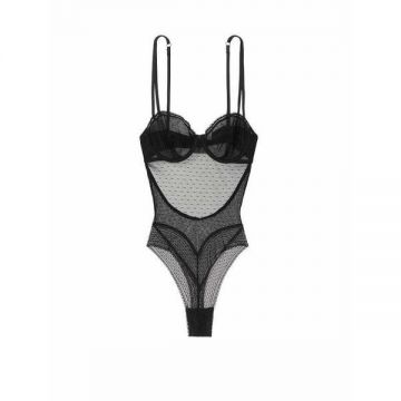 Costum Sexy, Victoria's Secret, Unlined Balconette, Black, Marime XS