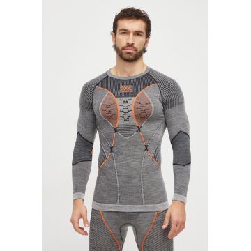 X-Bionic longsleeve funcțional Merino 4.0 culoarea gri