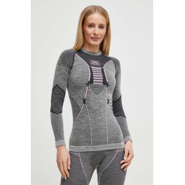 X-Bionic longsleeve funcțional Merino 4.0 culoarea gri