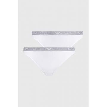 Emporio Armani Underwear tanga 2-pack culoarea alb