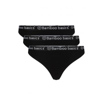 Set de chloti tanga cu banda logo in talie Emma - 3 perechi