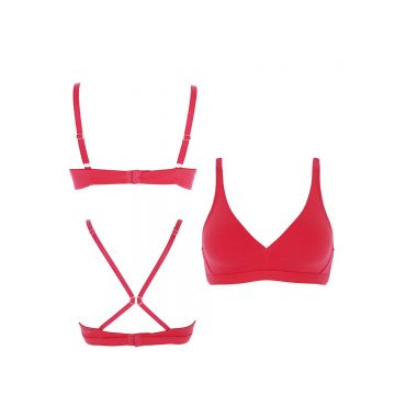 SUTIEN - COLOR TRIANGLE BRA CORAL