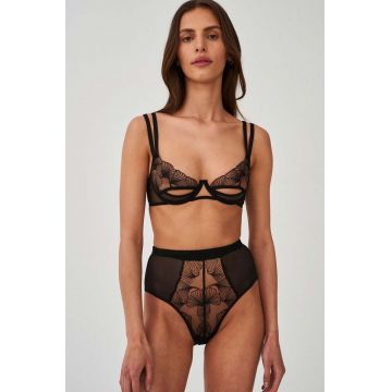 Undress Code sutien Te Amo culoarea negru, transparent