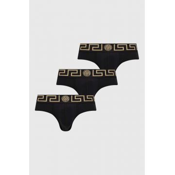 Versace slip 3-pack barbati, culoarea negru