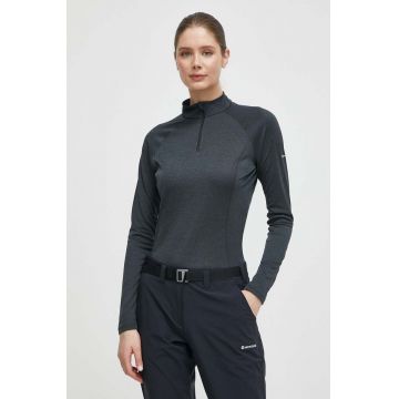 Montane longsleeve funcțional Dart Zip culoarea negru, FDRZI17