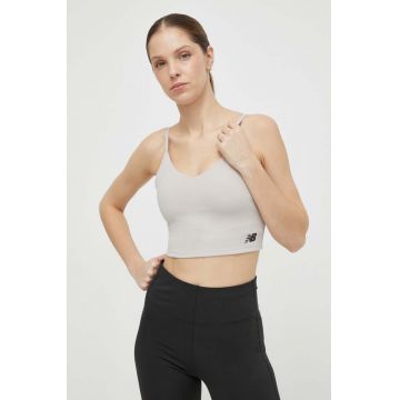 New Balance sutien sport Harmony culoarea gri, neted, WB41030MNK