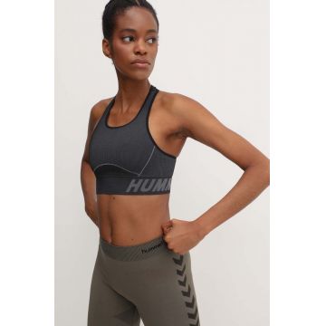 Hummel sutien sport Christel Seamless culoarea negru, melanj