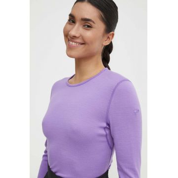 Icebreaker longsleeve funcțional 260 Tech LS Crewe culoarea violet, IB104387B731