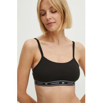 Lacoste sutien culoarea negru, neted