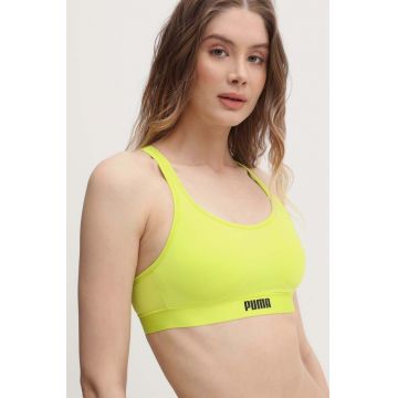 Puma sutien sport culoarea verde, neted, 938315