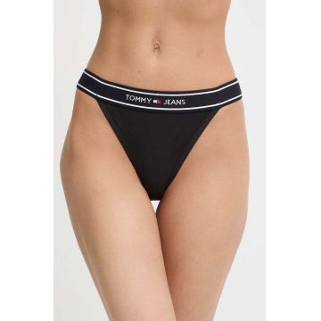 Tommy Jeans tanga culoarea negru, UW0UW05122