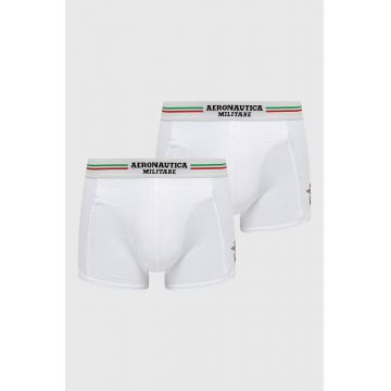 Aeronautica Militare Boxeri (2-pack) bărbați, culoarea alb