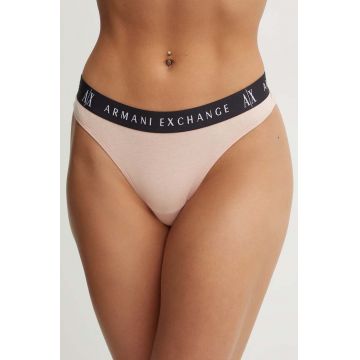 Armani Exchange chiloti brazilieni culoarea bej, 947028 CC502