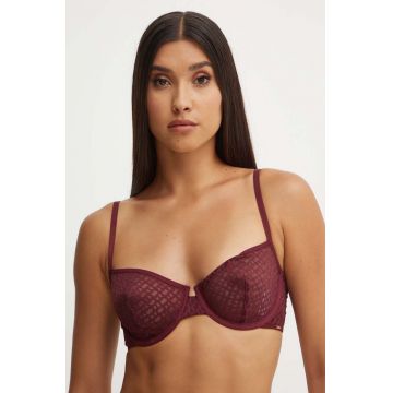 BOSS sutien culoarea bordo, neted, 50520359