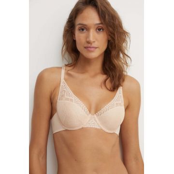 Chantelle sutien culoarea bej, dantela, neted, C13XND