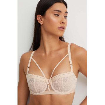 Chantelle sutien culoarea bej, dantela, neted