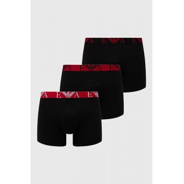 Emporio Armani Underwear boxeri 3-pack barbati, culoarea negru, 111473 4F715