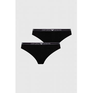 Emporio Armani Underwear chiloti 2-pack culoarea negru, 163334 4F223