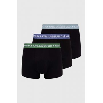 Karl Lagerfeld boxeri 3-pack barbati, culoarea negru