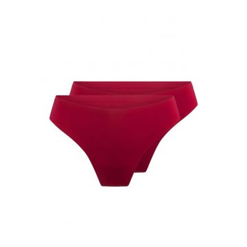 Set de chiloti tanga uni fara cusaturi - 2 perechi