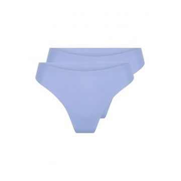 Set de chiloti tanga uni fara cusaturi - 2 perechi