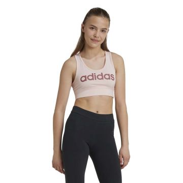 adidas sutien fete SPORTY STREET culoarea roz, JF8749