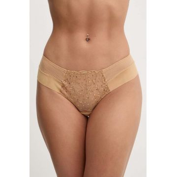 Chantelle chiloti culoarea bej, transparent, C12Q40