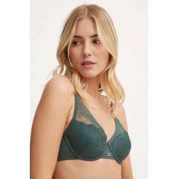 Chantelle sutien culoarea verde, dantela, neted, C13XND