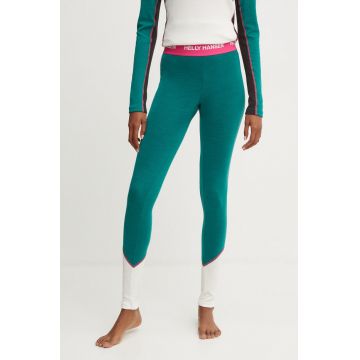 Helly Hansen jambiere funcționale Lifa Merino Midweight culoarea verde