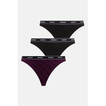 HUGO tanga 3-pack culoarea negru