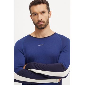 Icebreaker longsleeve funcțional Merino 200 Sonebula culoarea albastru marin, IB0A56QH0901