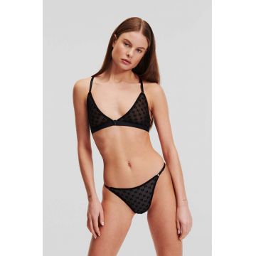 Karl Lagerfeld sutien culoarea negru, dantela, modelator, 246W2100