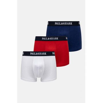 Paul&Shark boxeri 3-pack barbati, culoarea albastru marin, 11315105