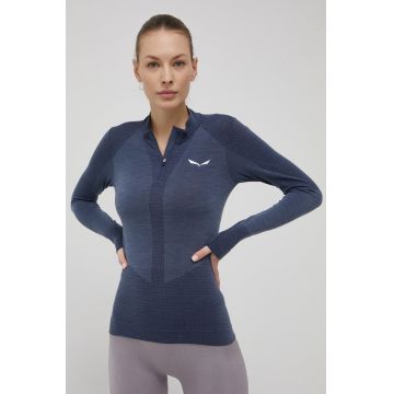 Salewa longsleeve funcțional Zebry Responsive culoarea albastru marin