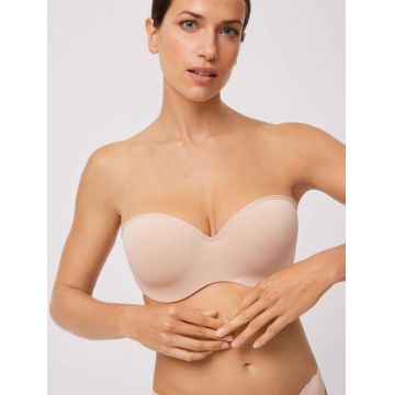 Sutien bandeau buretat cu sarma si cupe preformate Ysabel Mora 10123