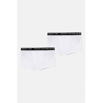 United Colors of Benetton boxeri copii 2-pack culoarea alb, 3OP80X230