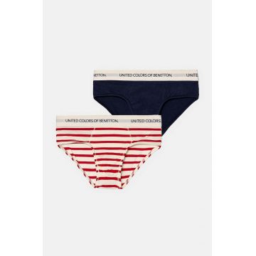 United Colors of Benetton slip copii 2-pack culoarea albastru marin, 3Q4C0S026