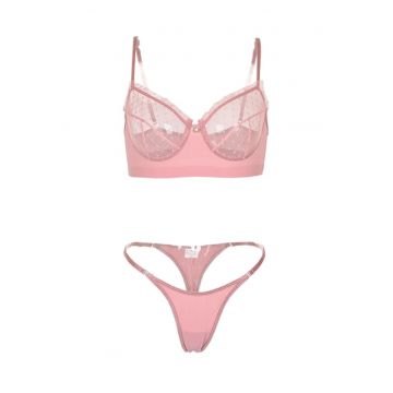 Set lenjerie sexy 2 piese cu dantela - sutien - EFAYN RO