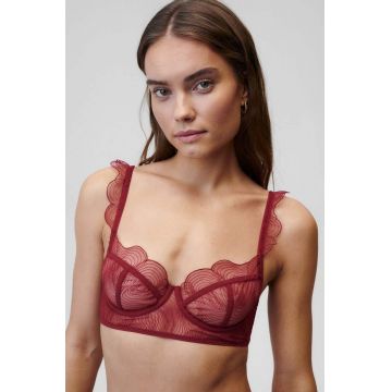 Undress Code sutien Bliss Bra culoarea rosu, dantela, neted, 721