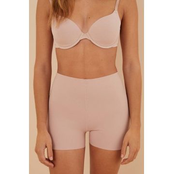 women'secret pantaloni scurti modelatori SHAPEWEAR MICRO THERMO-regularING culoarea bej, 5182791